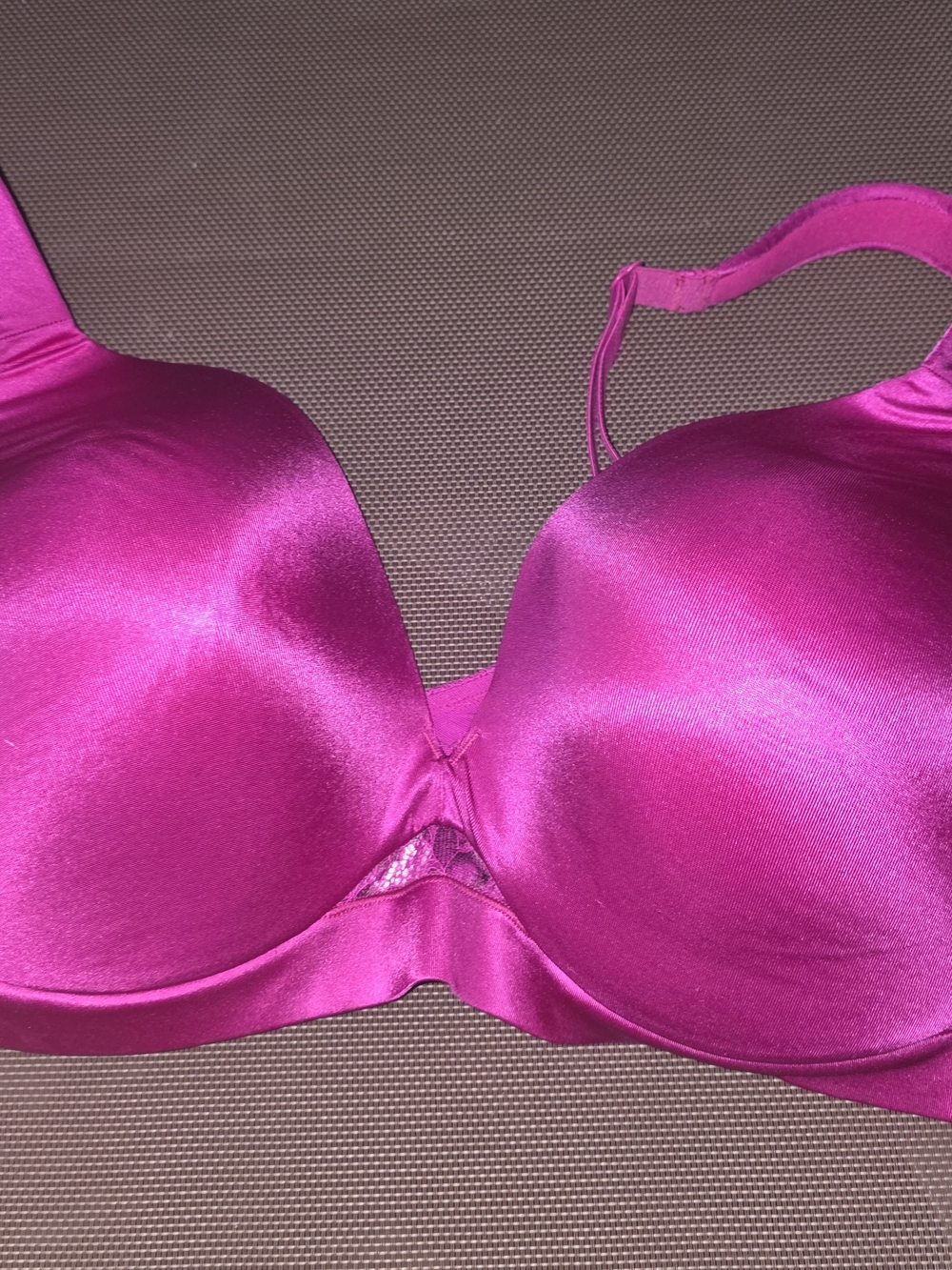Cacique Hot Pink Satin T-Shirt Bra 40DDD